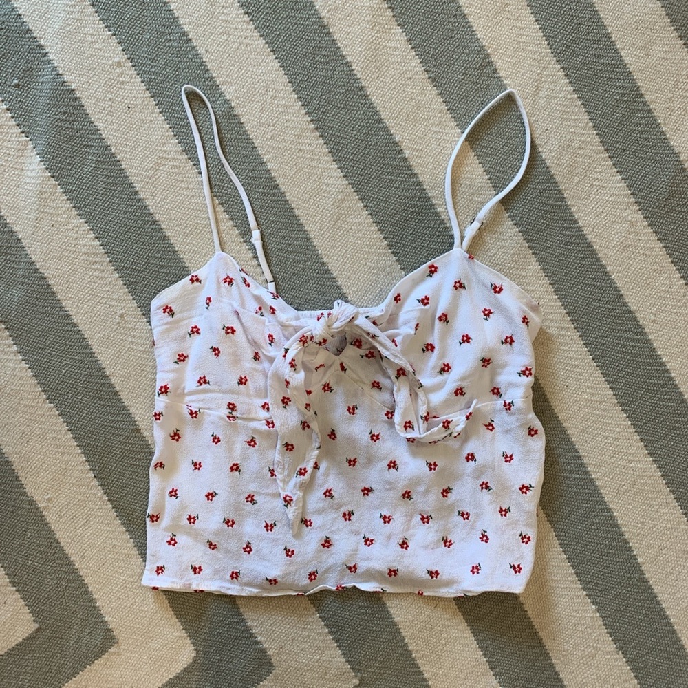 Brandy Melville tie front blouse